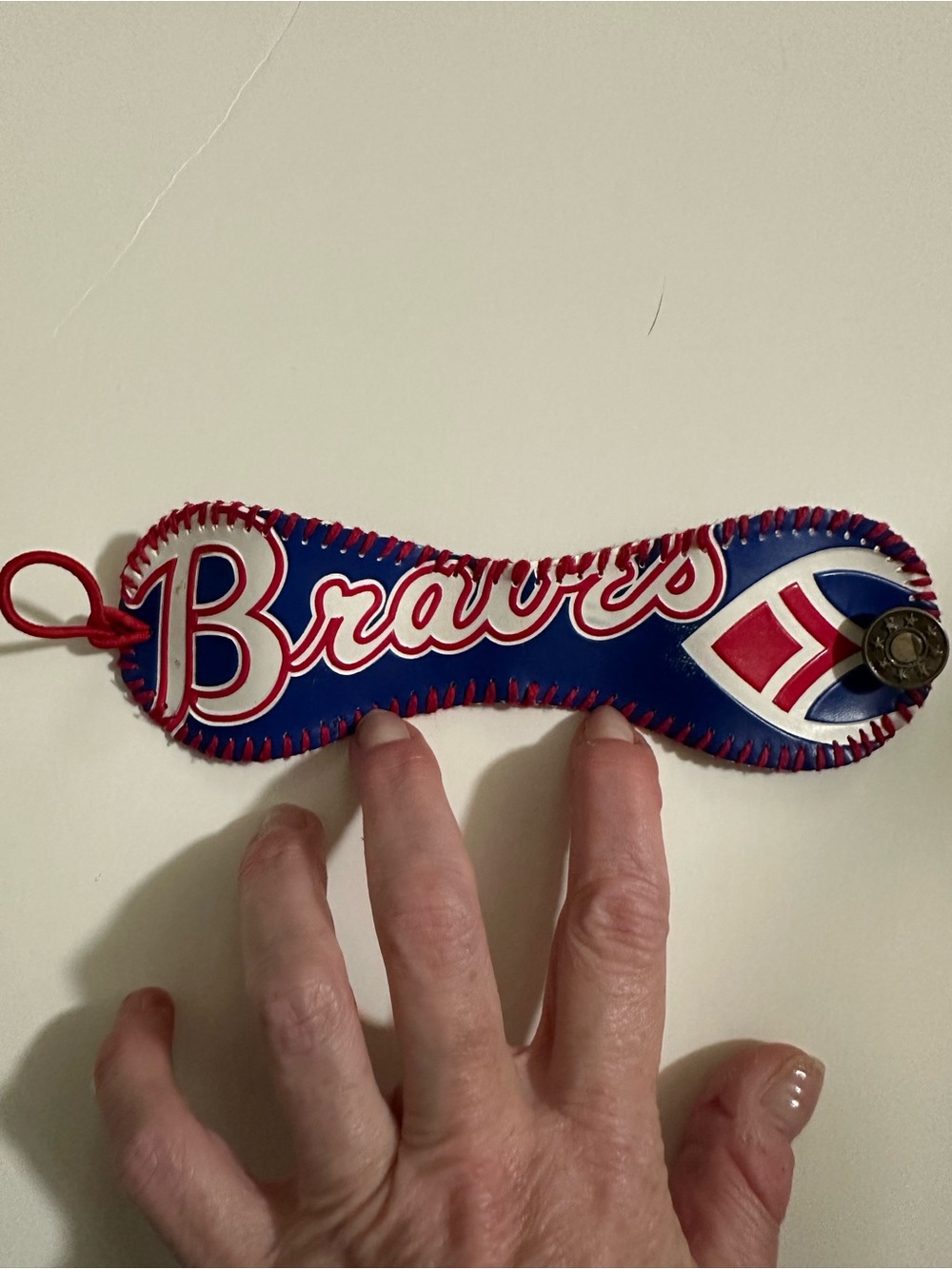 Leather Atlanta Braves Bracelet